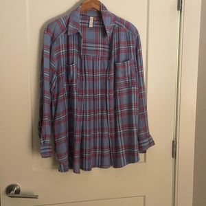 Women’s Pilcro brand/Anthropologie flannel button down